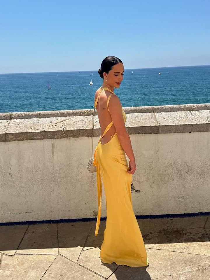 Caroline - Rückenfreies Maxikleid