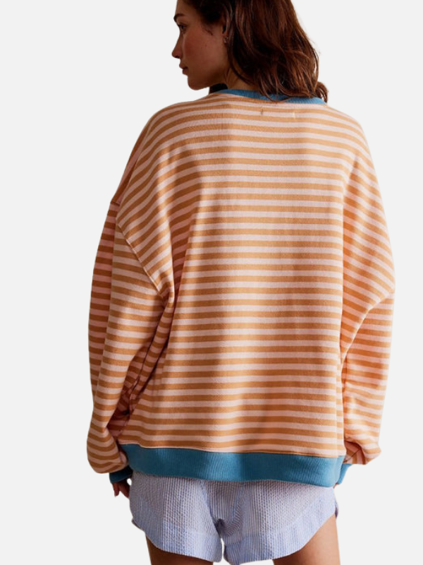Lene | Buntes Oversized Gestreiftes Sweatshirt