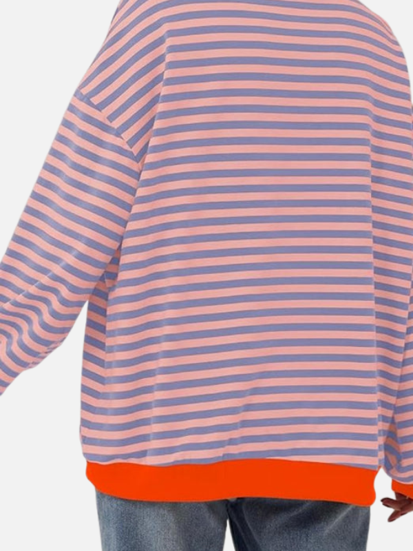 Lene | Buntes Oversized Gestreiftes Sweatshirt
