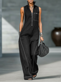 Jamie | Minimalistischer ärmelloser Relaxed Jumpsuit