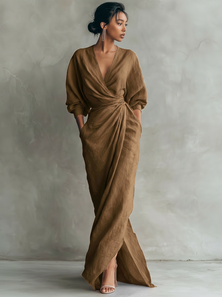 Julianna | Minimalistisches Wickel-Maxikleid