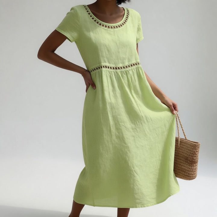Aveline | Besticktes Fluidkleid