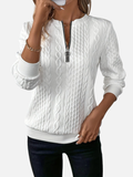 Ida | Halb-Zip Pullover im Kabelmuster