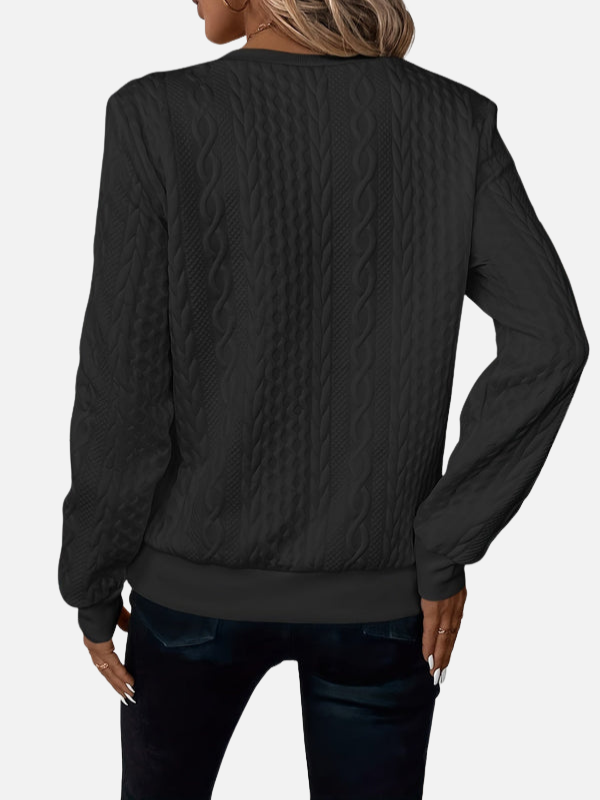 Ida | Halb-Zip Pullover im Kabelmuster