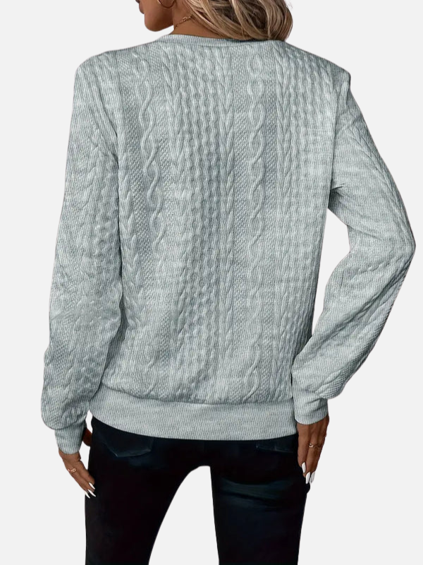 Ida | Halb-Zip Pullover im Kabelmuster