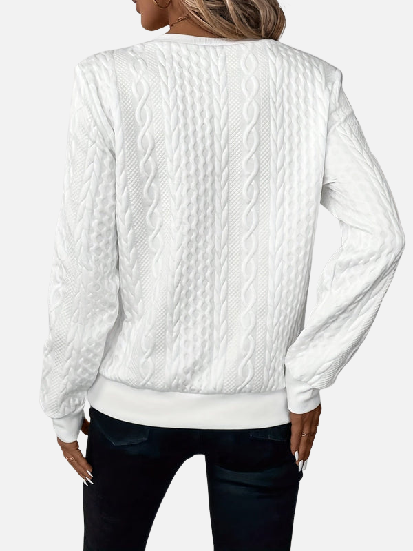 Ida | Halb-Zip Pullover im Kabelmuster