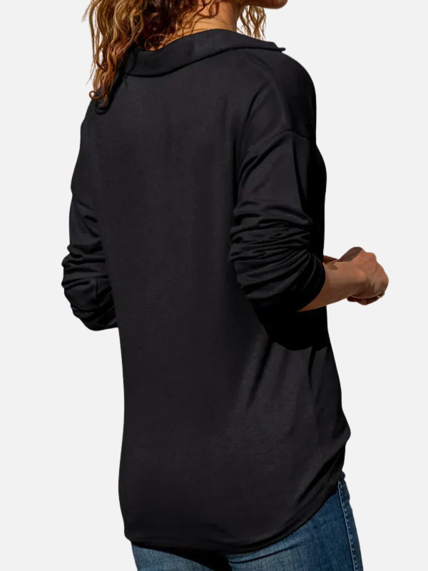 Lene | Halb-Zip Pullover mit Kragen