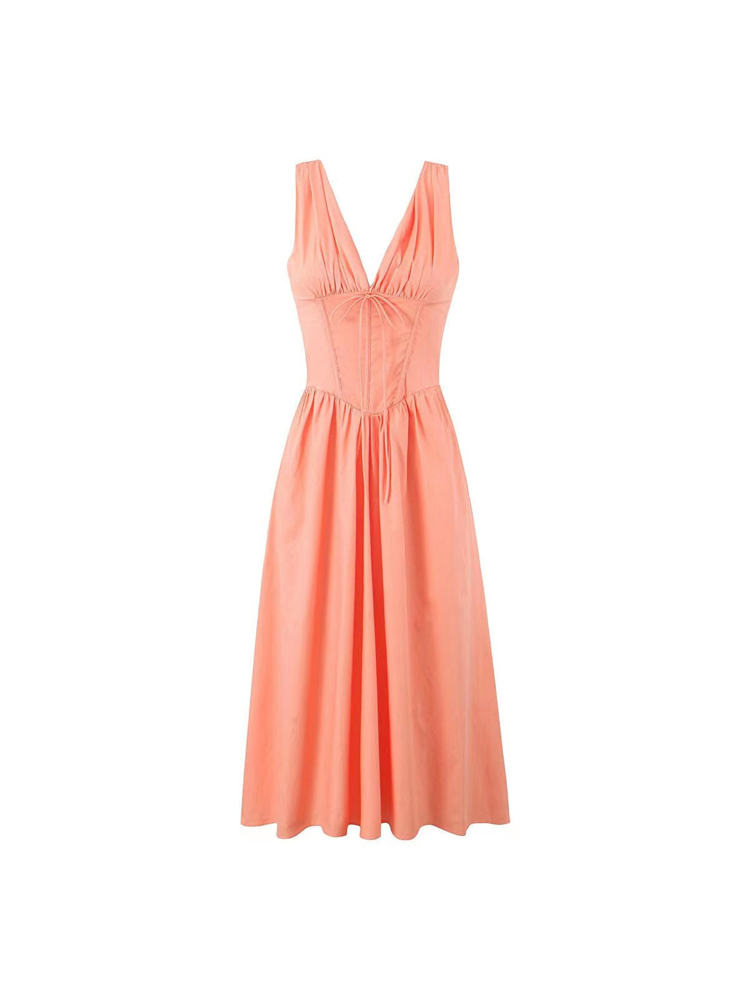 Ariana - V-Ausschnitt Korsett Flare Midi Kleid