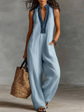 Fiamma  | Ärmelloser Jumpsuit mit hohem Kragen