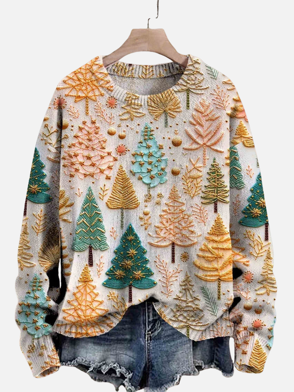 Lone | Weihnachtspullover mit Weihnachtsbäumen