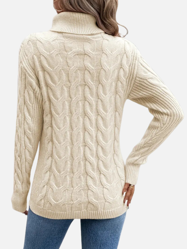 Kirsten | Kabelstrickpullover mit Rollkragen – Damen