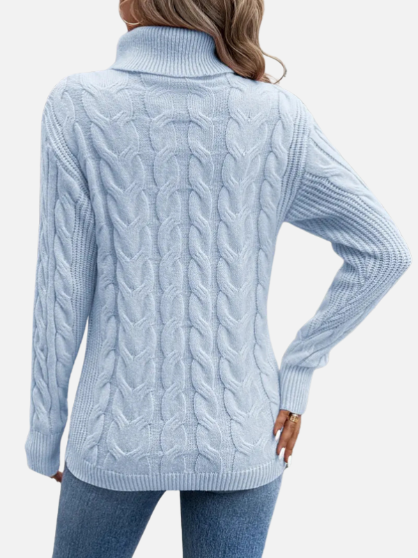 Kirsten | Kabelstrickpullover mit Rollkragen – Damen