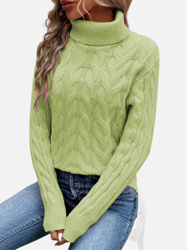 Kirsten | Kabelstrickpullover mit Rollkragen – Damen