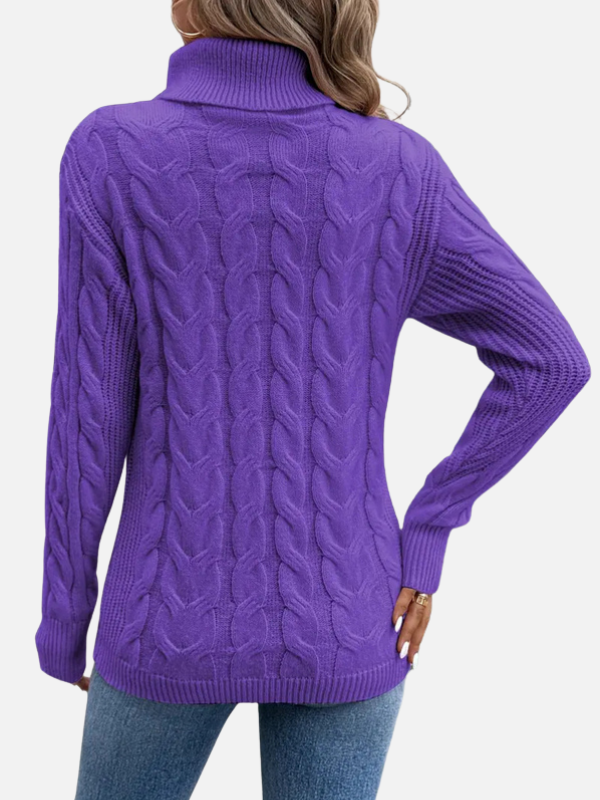 Kirsten | Kabelstrickpullover mit Rollkragen – Damen