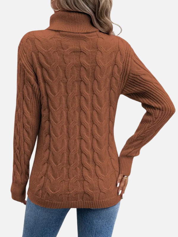 Kirsten | Kabelstrickpullover mit Rollkragen – Damen