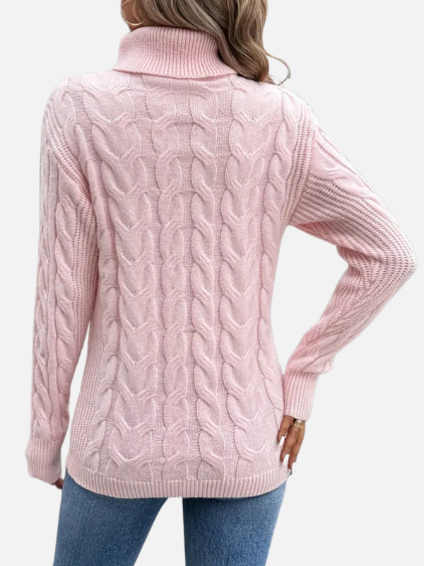 Kirsten | Kabelstrickpullover mit Rollkragen – Damen