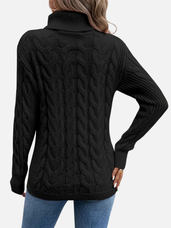 Kirsten | Kabelstrickpullover mit Rollkragen – Damen