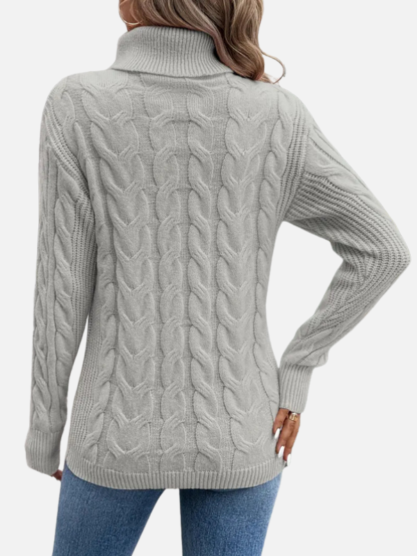 Kirsten | Kabelstrickpullover mit Rollkragen – Damen