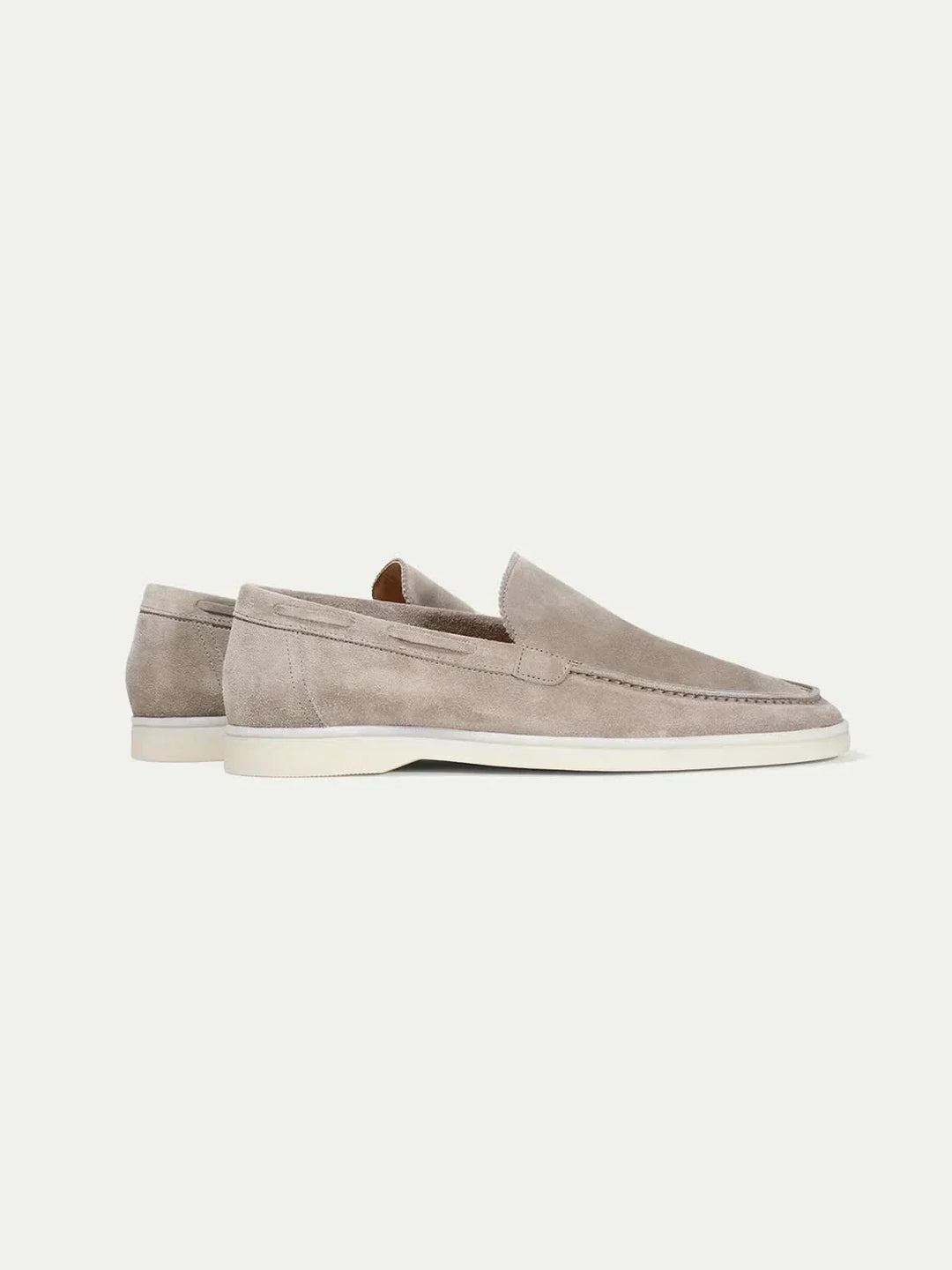 Klassischer Wildleder Loafer Hellgrau