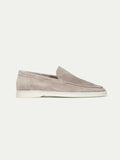Klassischer Wildleder Loafer Hellgrau