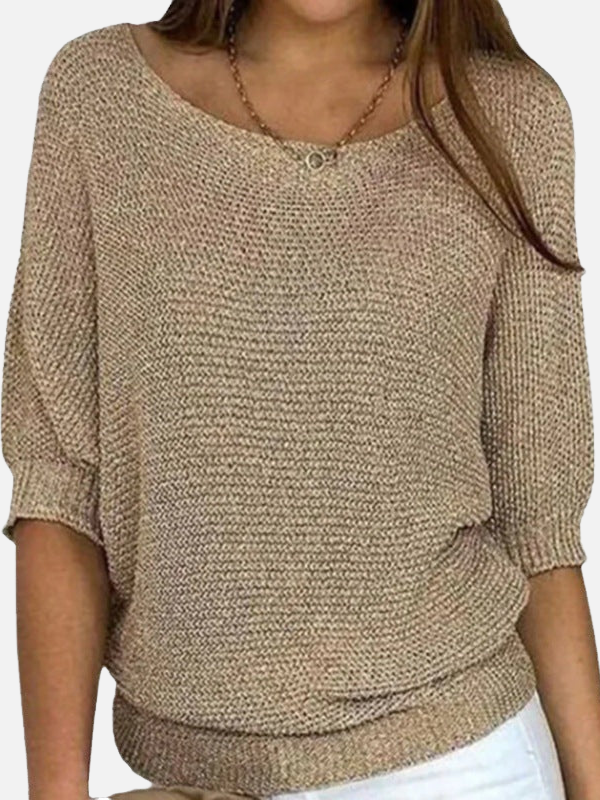 Marianne | Lockere Strickbluse mit Bootsausschnitt