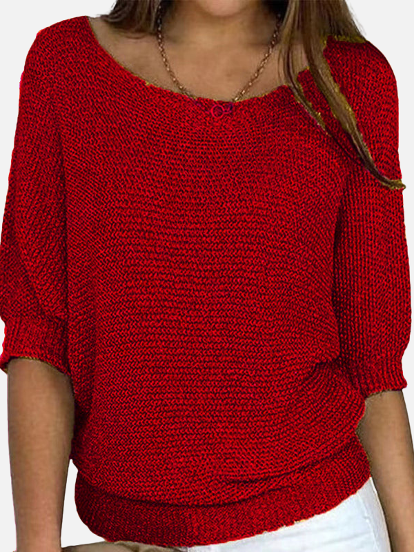 Marianne | Lockere Strickbluse mit Bootsausschnitt
