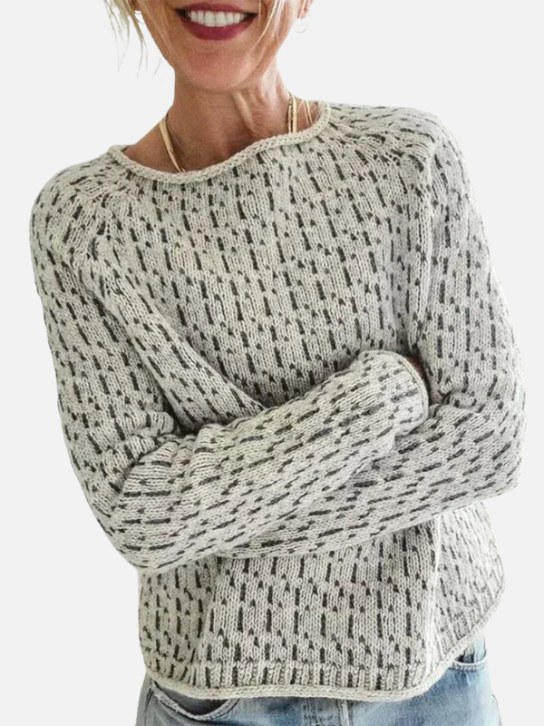 Mette | Lockere Strickbluse mit Rundhals für den Frühling