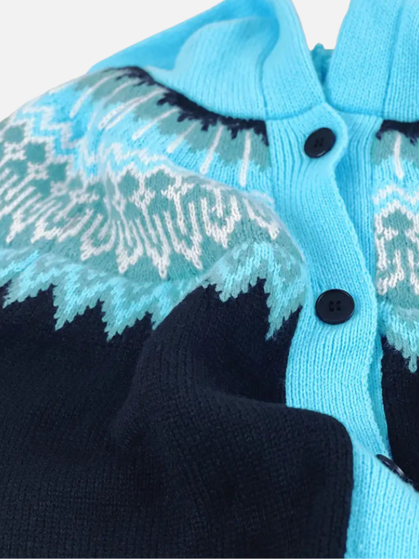 Kirsten | Gemusterter Hoodie-Cardigan im Nordischen Stil