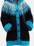 Kirsten | Gemusterter Hoodie-Cardigan im Nordischen Stil