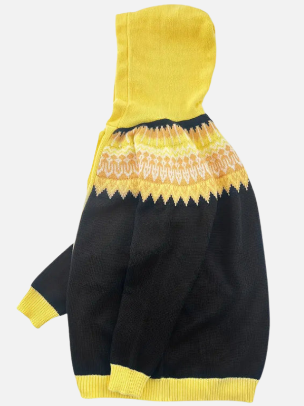 Kirsten | Gemusterter Hoodie-Cardigan im Nordischen Stil