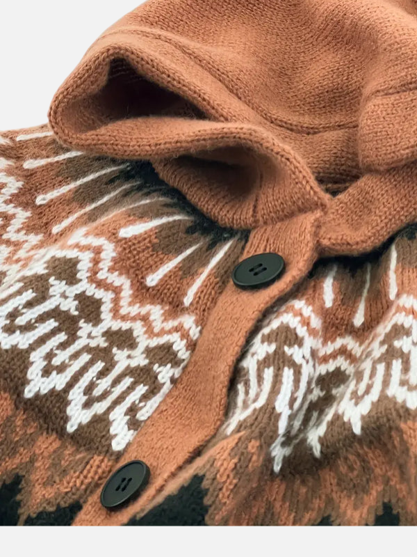 Kirsten | Gemusterter Hoodie-Cardigan im Nordischen Stil