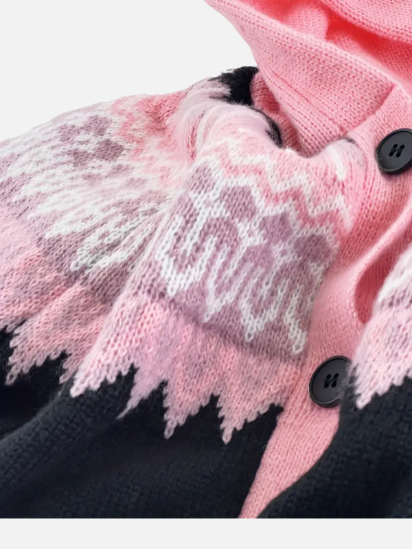 Kirsten | Gemusterter Hoodie-Cardigan im Nordischen Stil