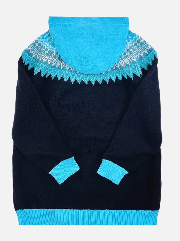Kirsten | Gemusterter Hoodie-Cardigan im Nordischen Stil