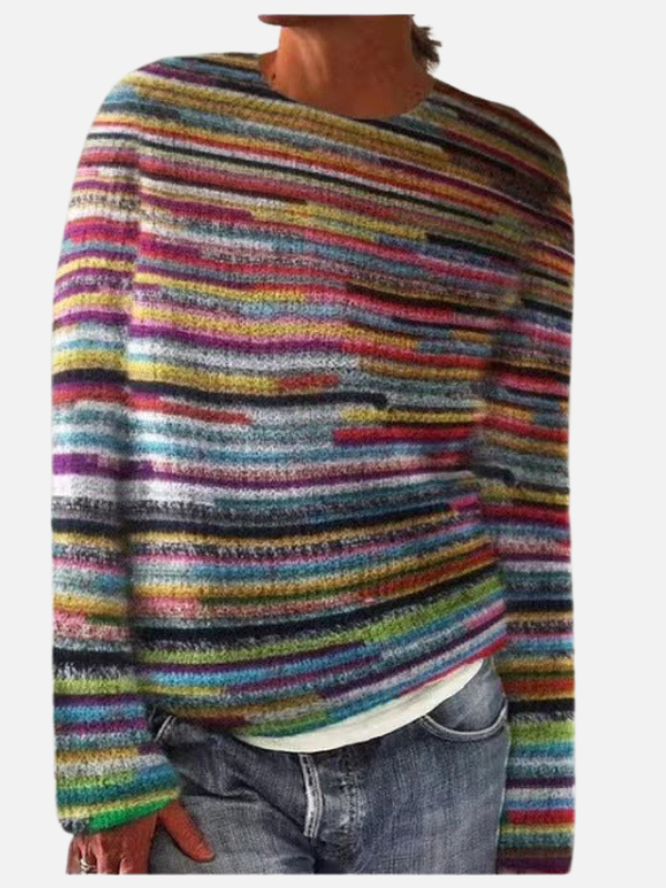 Susanne | Gemusterter Strickpullover mit Rundhalsausschnitt