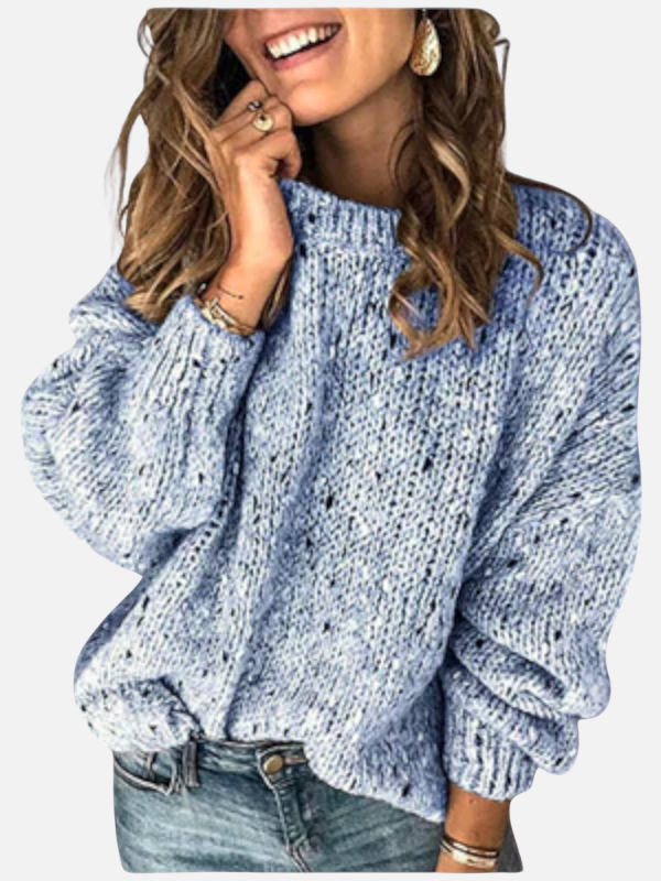 Marianne | Meliert Grobstrick Pullover mit Rundhals