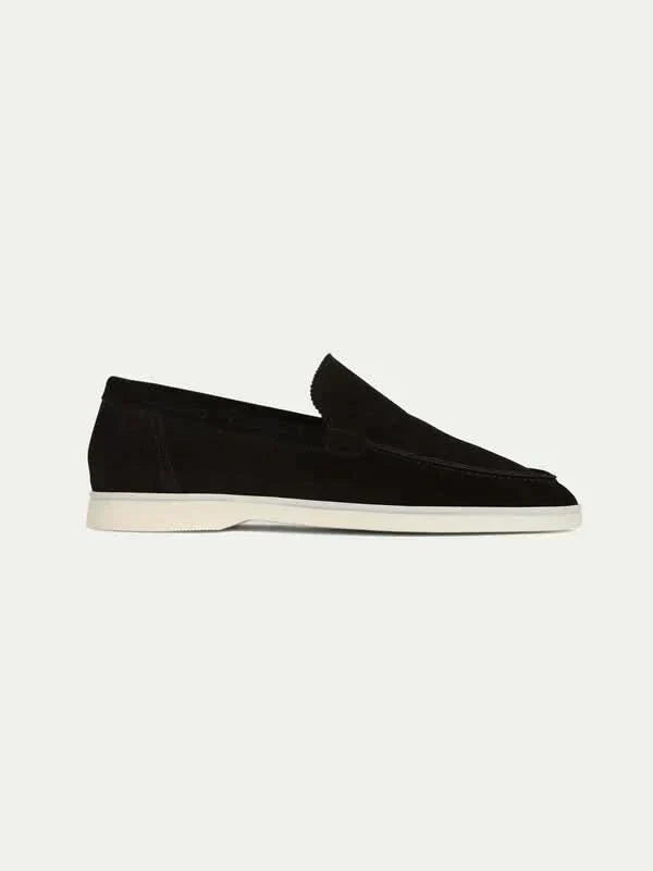 Klassischer Wildleder Loafer Schwarz