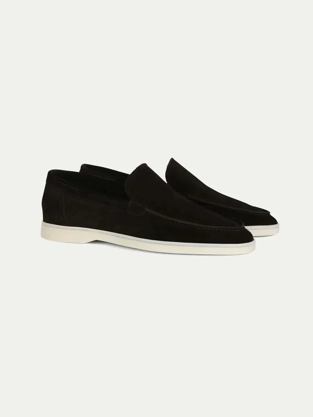 Klassischer Wildleder Loafer Schwarz
