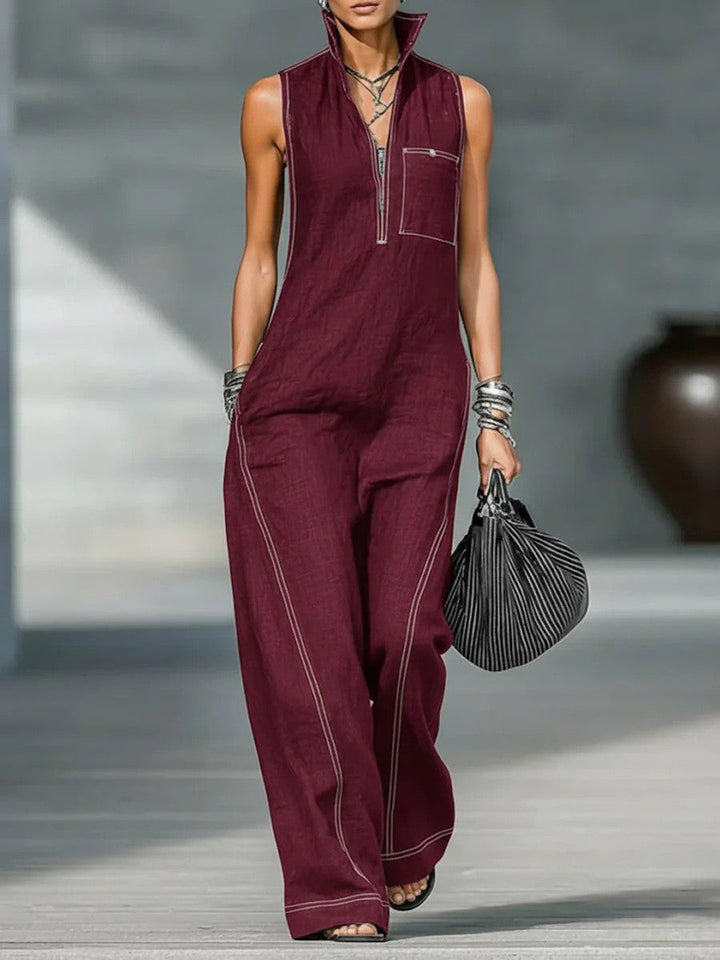 Jamie | Minimalistischer ärmelloser Relaxed Jumpsuit