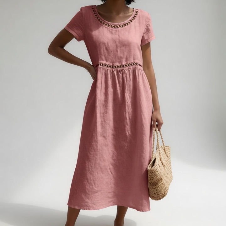 Aveline | Besticktes Fluidkleid