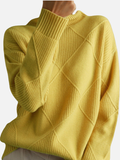 Susanne | Rollkragenpullover mit Rautenmuster