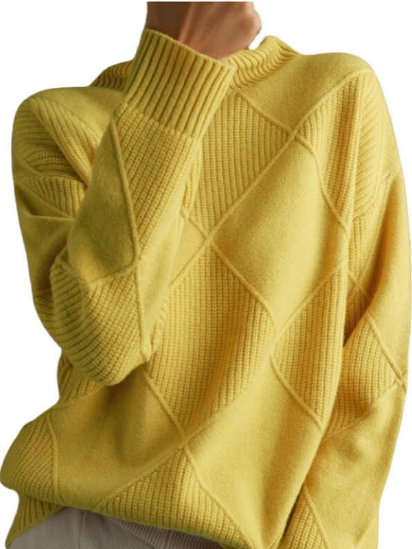 Susanne | Rollkragenpullover mit Rautenmuster