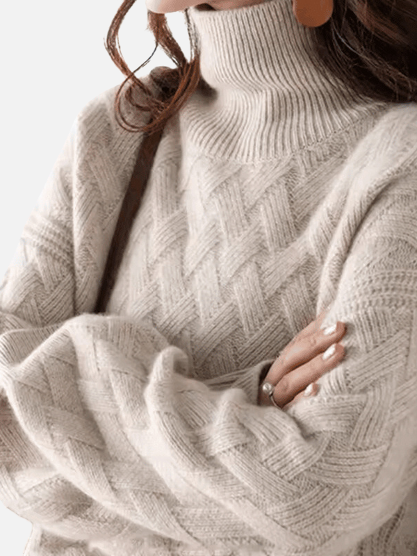Anne | Rollkragenpullover aus weichem Strukturstrick