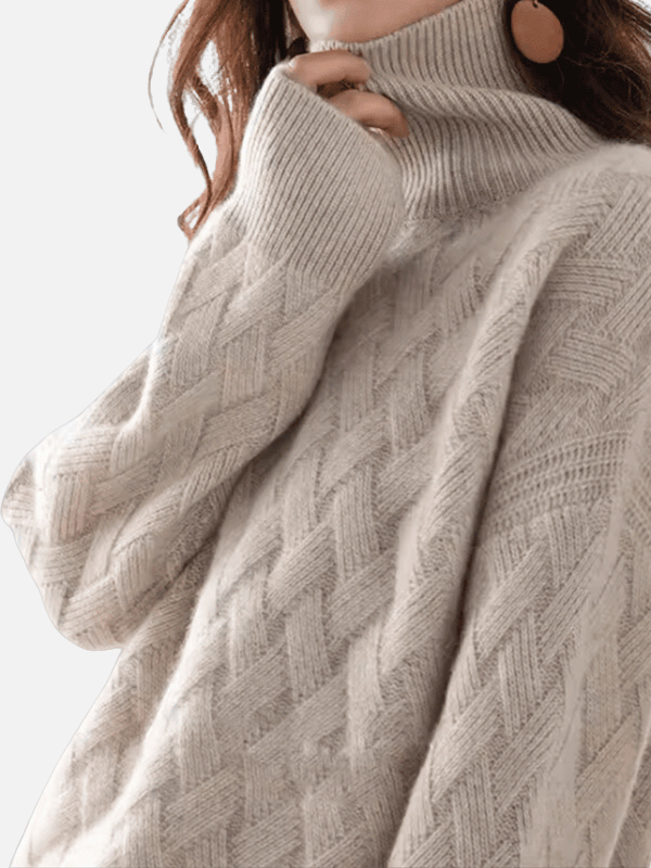 Anne | Rollkragenpullover aus weichem Strukturstrick