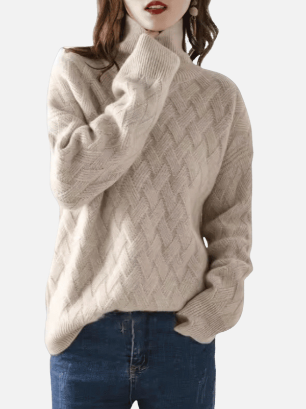 Anne | Rollkragenpullover aus weichem Strukturstrick