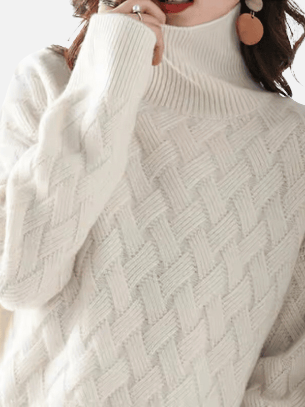 Anne | Rollkragenpullover aus weichem Strukturstrick