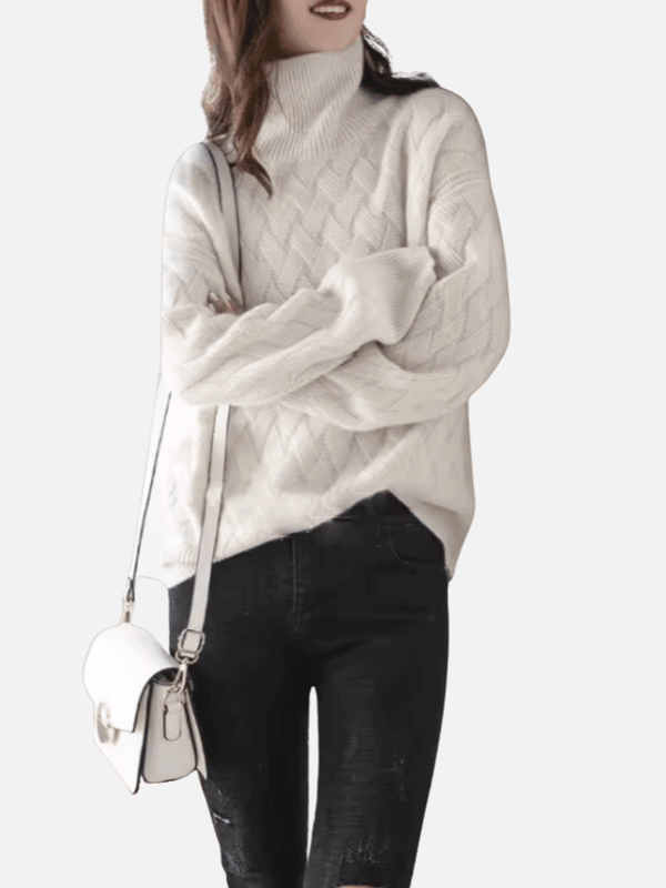 Anne | Rollkragenpullover aus weichem Strukturstrick