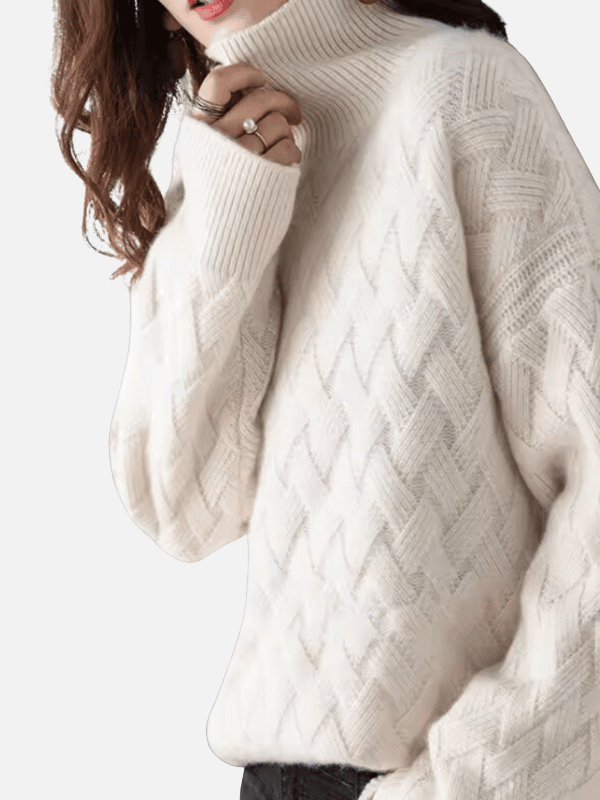 Anne | Rollkragenpullover aus weichem Strukturstrick
