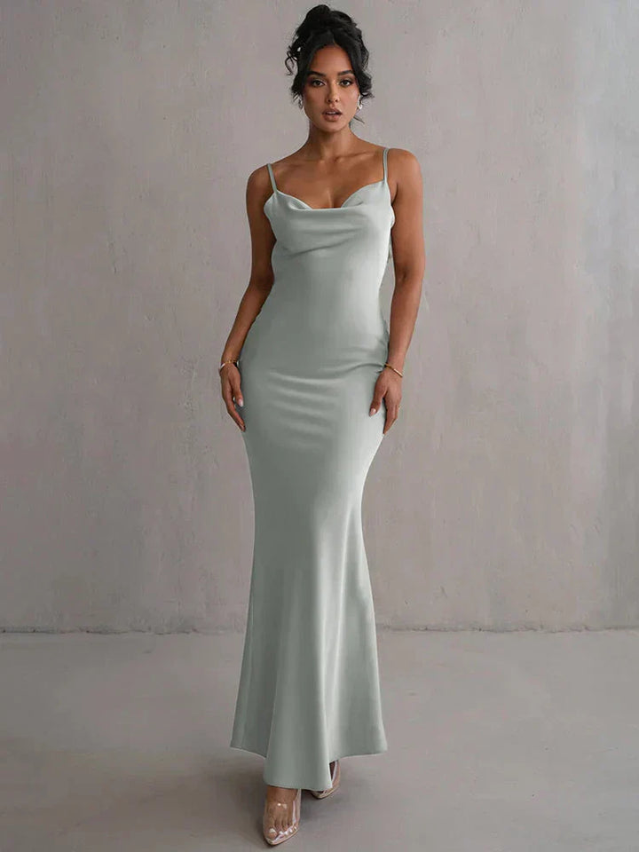 Cassiane - Satin-Blumenkleid