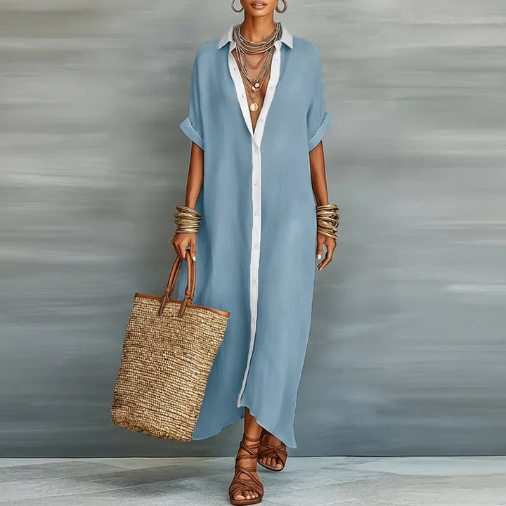 Anastasa™ | Langes Hemdblusenkleid