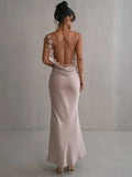 Cassiane - Satin-Blumenkleid